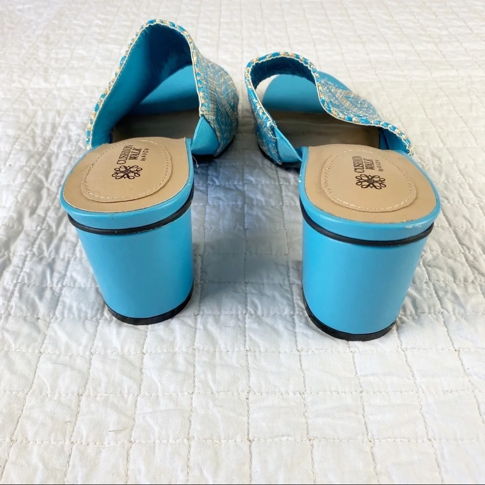 Avon Cushion Walk Woven Slide with Block Heel 8